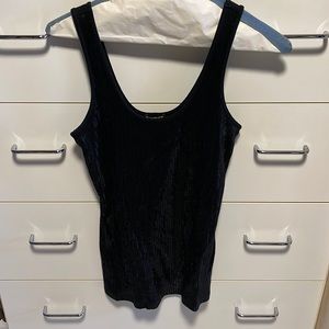 Sexy black tank top with front sequence.
